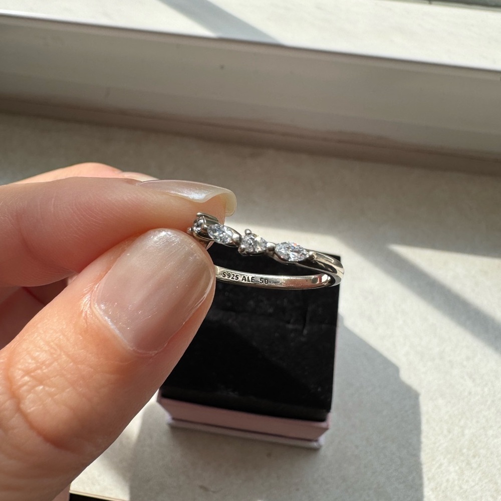 Pandora Princess Sparkle Wishbone Ring - Picture 5 of 7